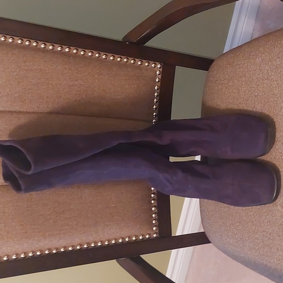 VINTAGE Dark Grey stretch Suede, Boots, Size 38 - Picture 3 of 7